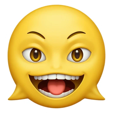 a face with a large opened mouth in emoji of whatsapp style (yellow). Larger is, better is sticker