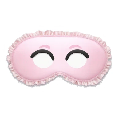 Light pink Frilly satin sleep mask no eyes sticker