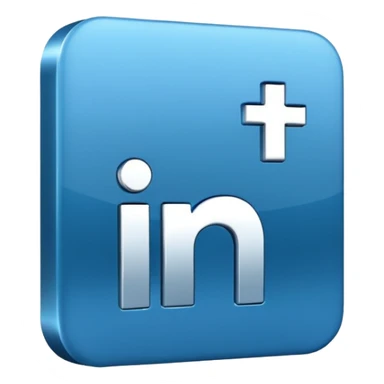 3d linkedin logo (the real Linkedin logo must be used) sticker