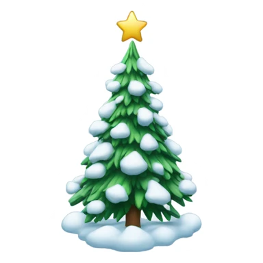 christmas tree with snow sticker