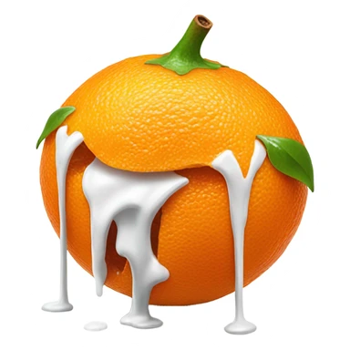 Inside of a Tangerine, white paint dripping down sticker