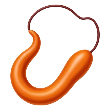 kidney bean as an orange cat sticker