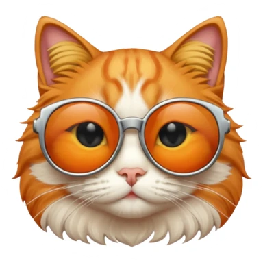 Cat with sunglasses and fish eyes  sticker