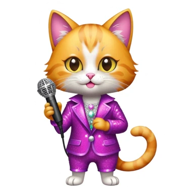 popstar cat sticker