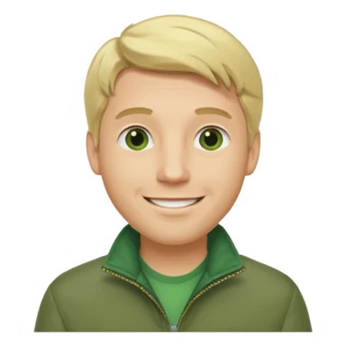 james silent hill a man with blonde hair and green jacket sticker