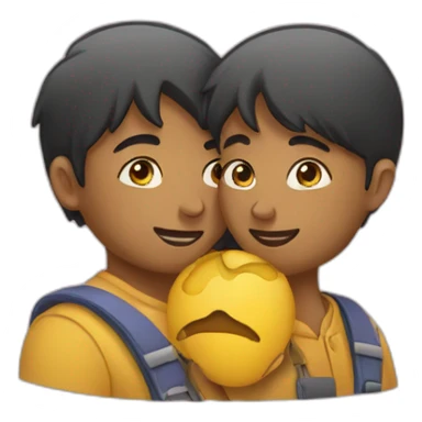 Deux personnes qui s'embrassent sticker