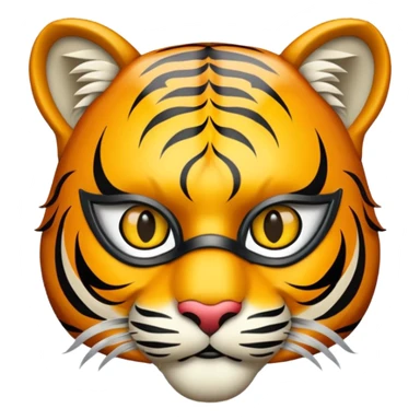 tiger with masquerade mask sticker