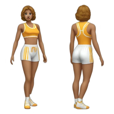 retro 70s gym clothes for a modern white uni student sticker