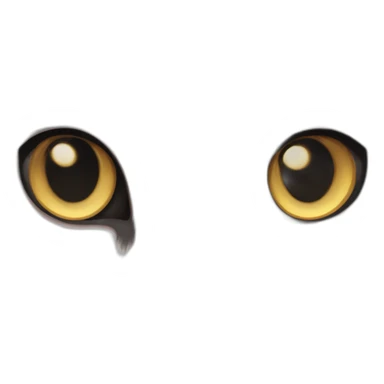 Tuxedo cat pink nose golden eyes chin spot sticker