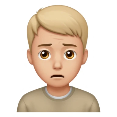 сделай тревожного молодого человека который боится отказать sticker