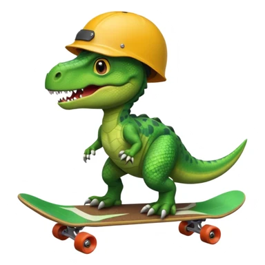 Dinosaur on a skateboard sticker