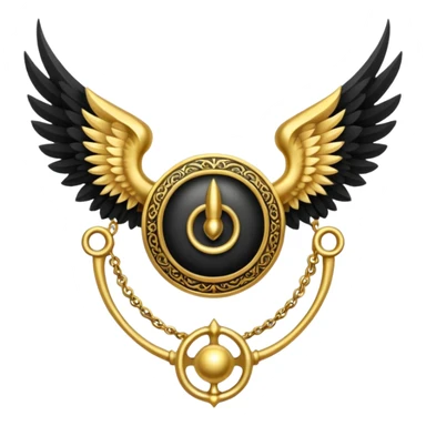 Holy Emblem with black wings and horn sticker
