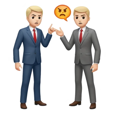 two men arguing full body sticker