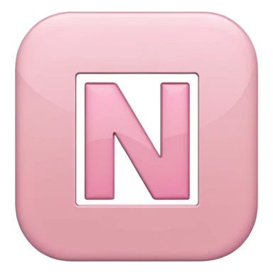 Netflix aesthetic "N" logo in pastel pink sticker