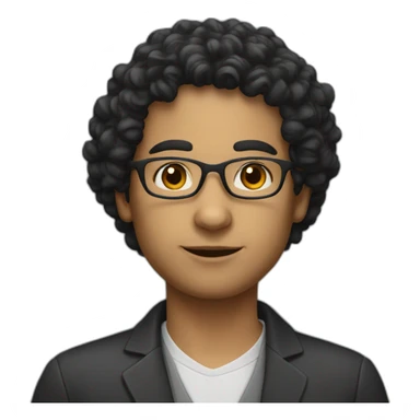 Philosophy teacher young with black curly hair sticker