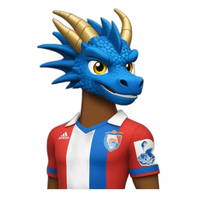le dragon de Porto en bleu qui ecrase l'aigle du benfica sticker