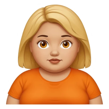 Fat girl with orange shirt sticker