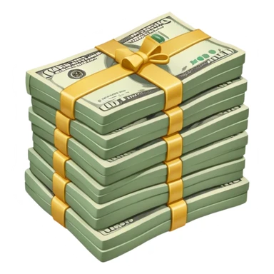 Money stacked sticker