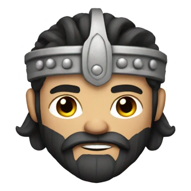 Viking with dark hair sticker