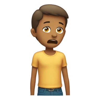 Stomach ache sticker