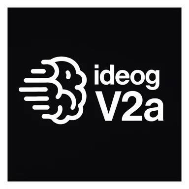 recreate this logo with text of "ideogram V2a", MAKE IT FIT IN SQAURE  sticker