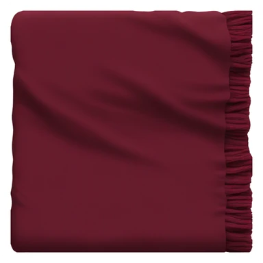 Realistic burgundy blanket neatly folded sticker