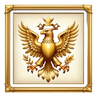 Game of thrones style eagle Sigil in square picture frame form  sticker