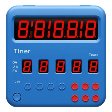 electronic timer board blue (#00A3E0) and red (#F9423A) sticker