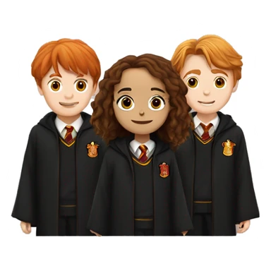 Harry Potter with Hermione Granger and Ron Weasley sticker