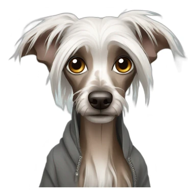 Chinese Crested homeless  sticker
