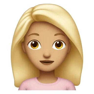 Blonde girl with brown eyes cozy in bed sticker