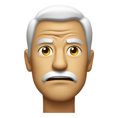 Man angry with a sour face sticker