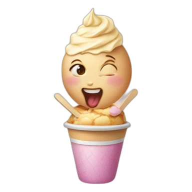 baby eat icecream sticker