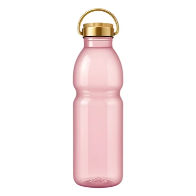 light pink water bottle gold metal lid sticker