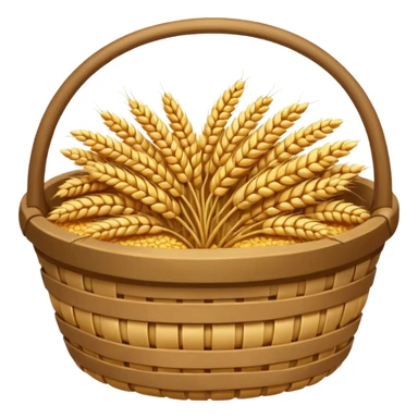 Wheat grain basket sticker