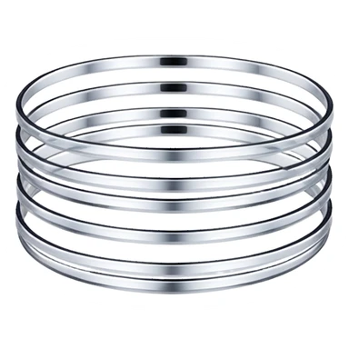 Clear  Slim Glass Bangles set sticker