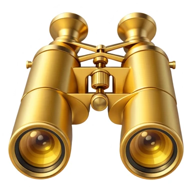  gold binoculars with large lenses make lenses point out straight sticker