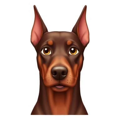 Red Doberman pinscher  sticker