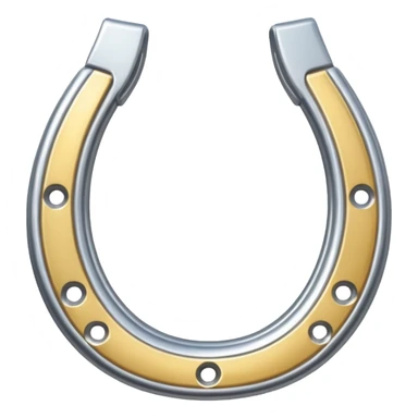 Horse shoe silver upside down  sticker
