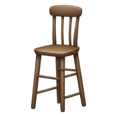 Dangling legs form a tall chair sticker