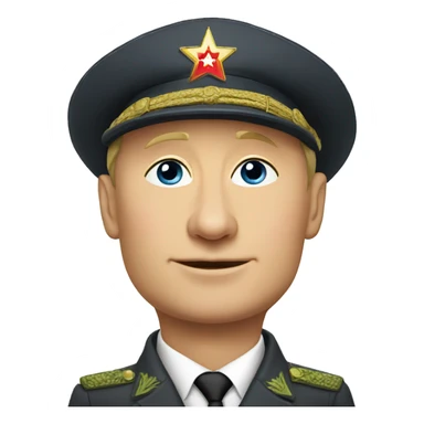 Vladimir Putin in a hat sticker