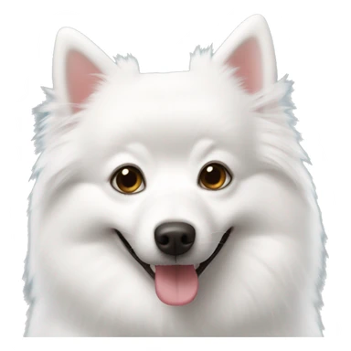 White Spitz New Year sticker