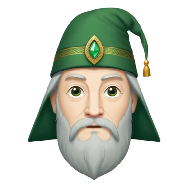 albus dumbledore from harry potter with green turkish fez hat and decorative motifs, without gem sticker