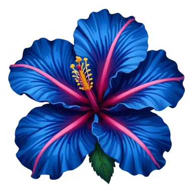 Dark blue flower hibiscus sticker