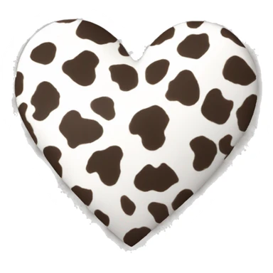 Heart with cow print sticker
