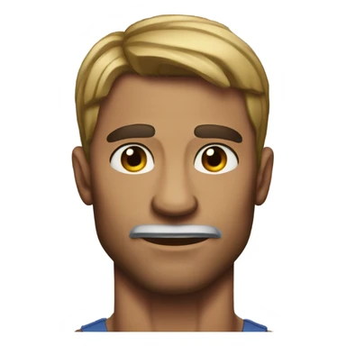 muscular man with absurd jawline sticker