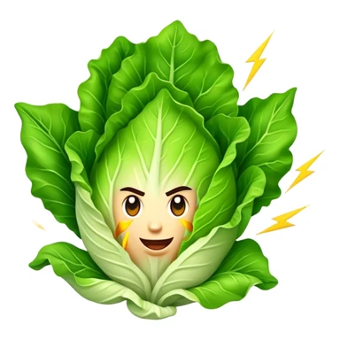 Lettuce with lightning bolt sticker