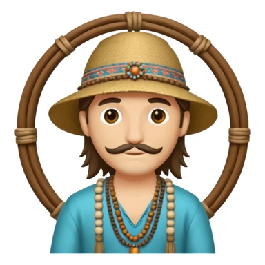 boho fashion man sticker