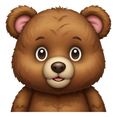 Fluffy Brown teddy bear  sticker