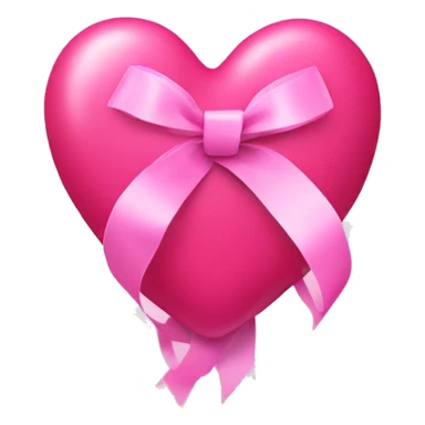 Pink heart with ribbons sticker